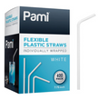 Pami Flexible Plastic Straws, Individually Wrapped - Case of 10000 (25 boxes of 400)